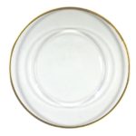Glass Charger Plate with Gold Rim